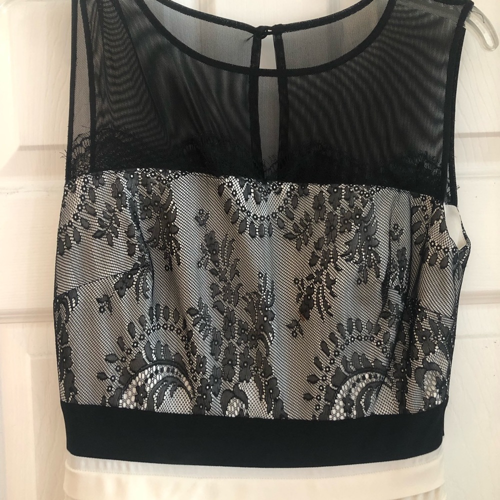 Size 4 black and white dress